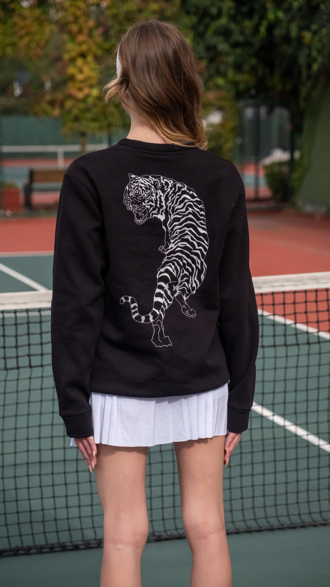 Siyah Kaplanlı Sweatshirt