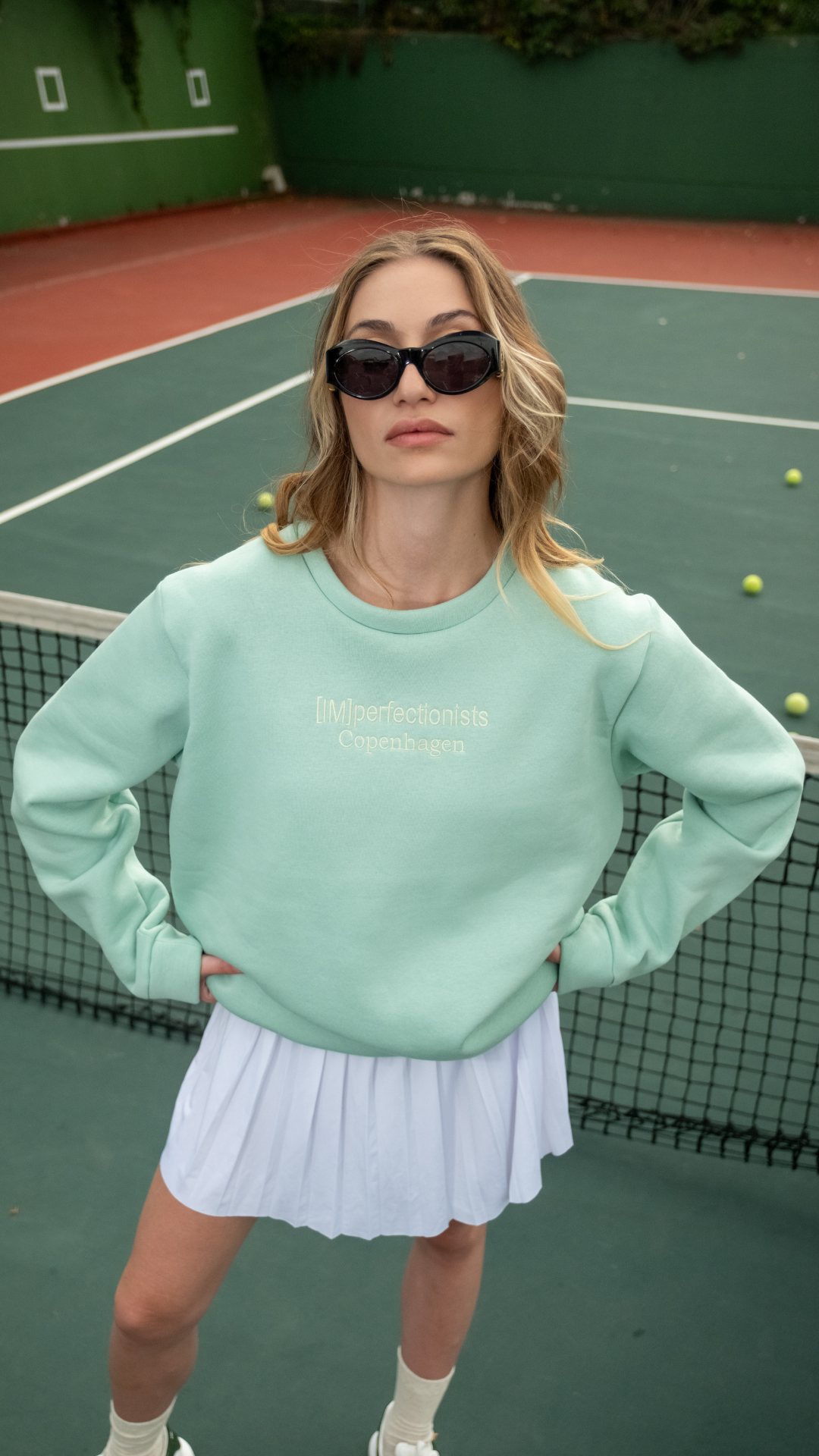 Matcha Yeşili Kaplanlı Sweatshirt