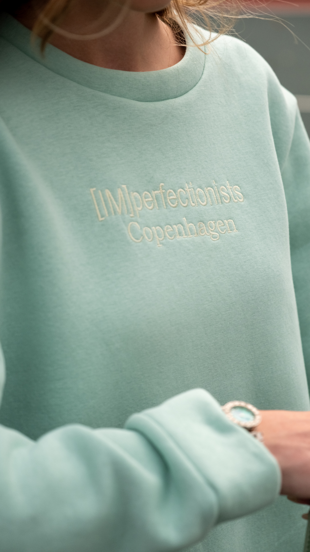 Matcha Yeşili Kaplanlı Sweatshirt
