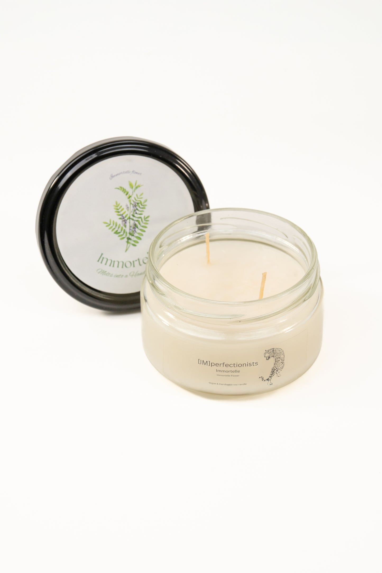 Immortelle Candle Melts into Hand Cream
