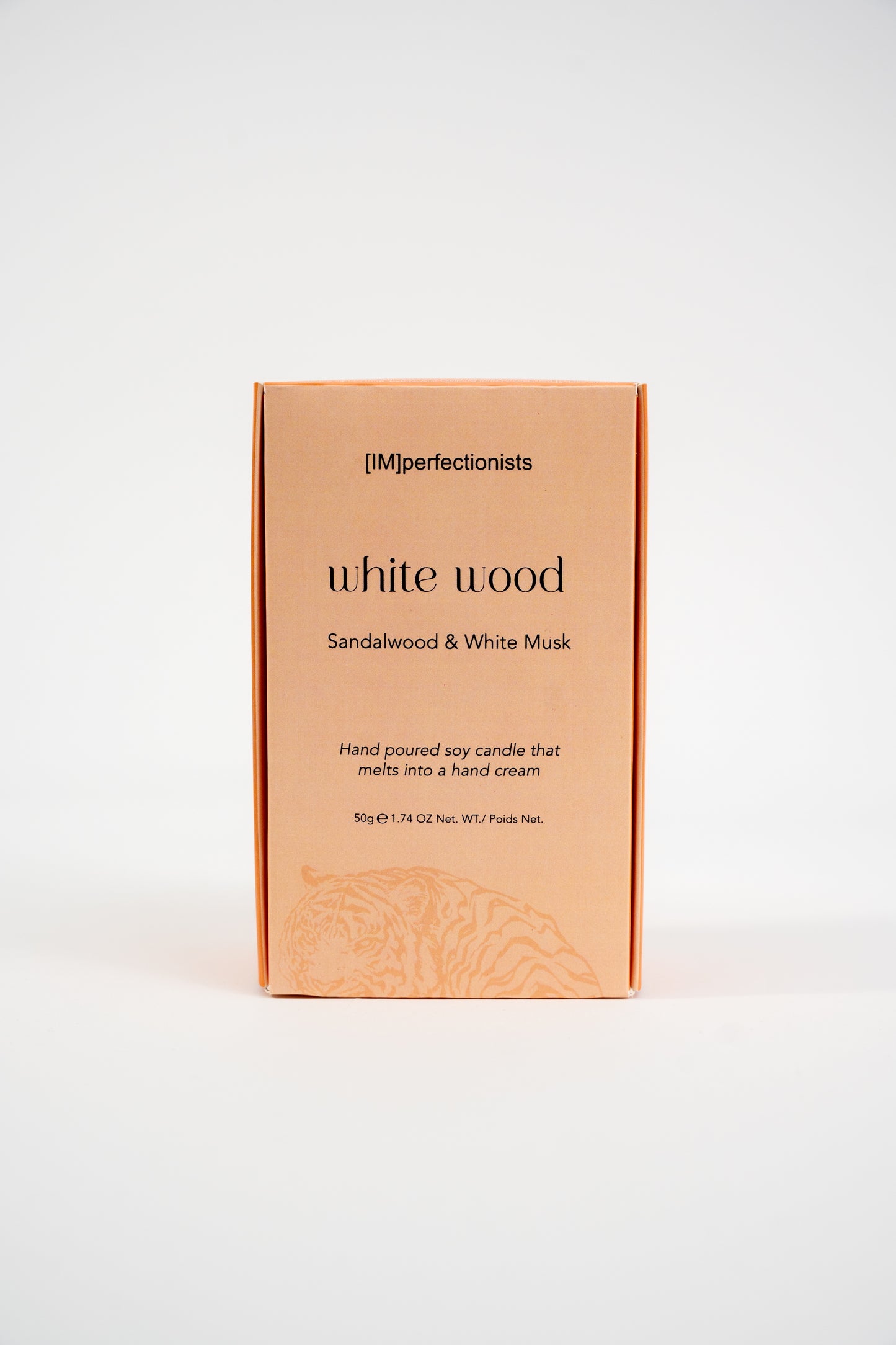 White Wood Candle Melts into hand Cream