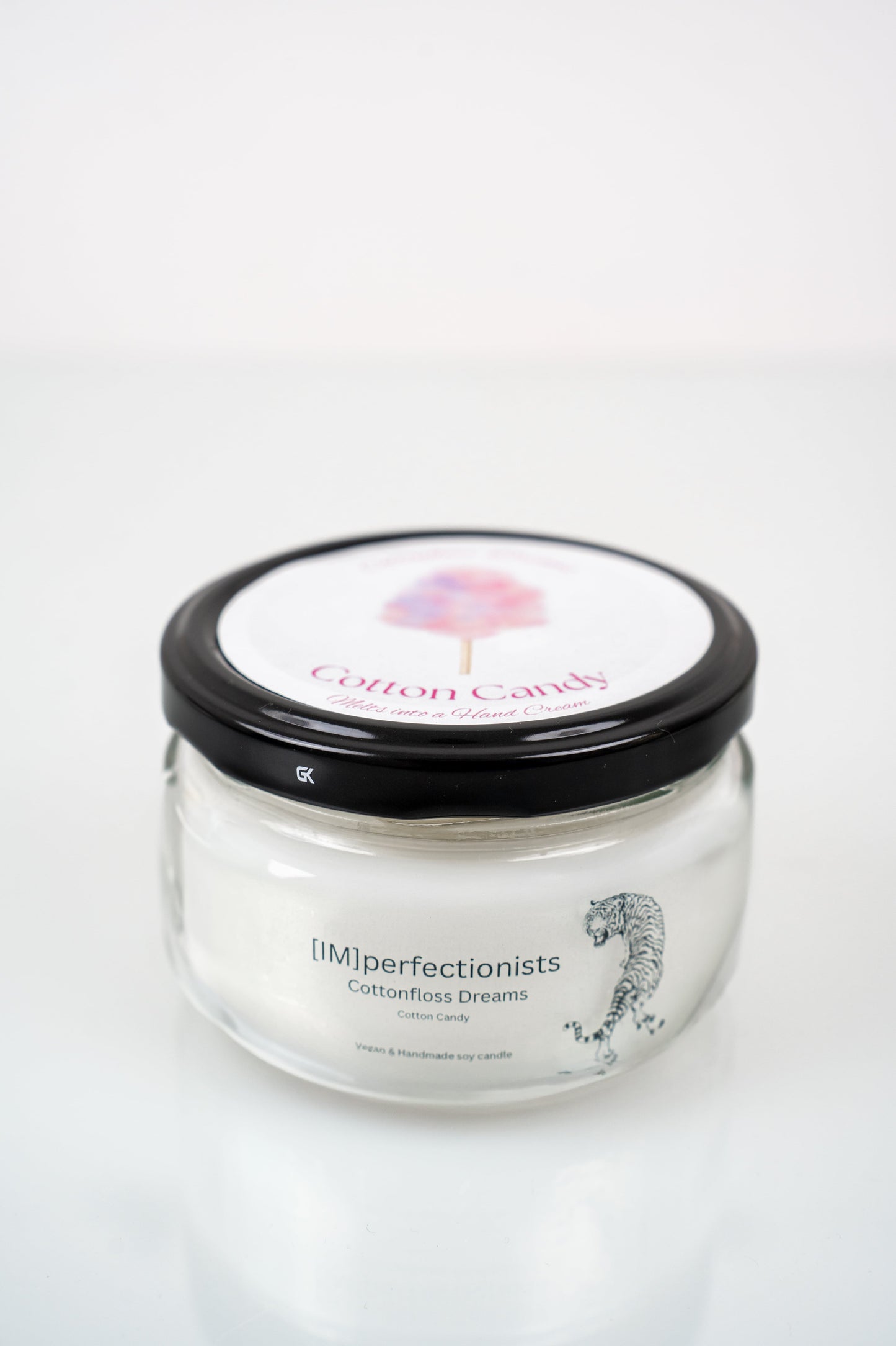 Cotton Candy Candle Melts into Hand Cream
