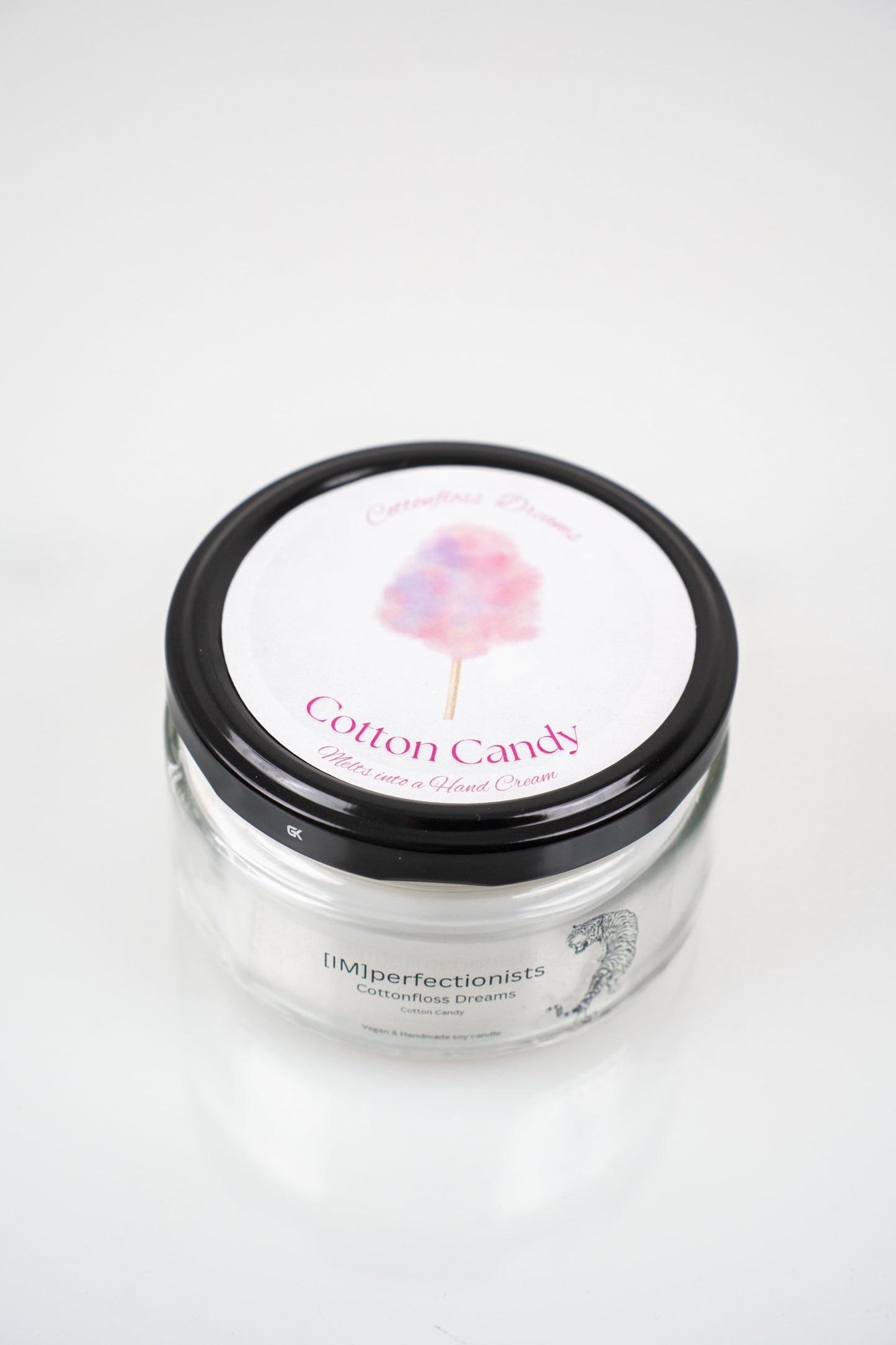 Cotton Candy Candle Melts into Hand Cream